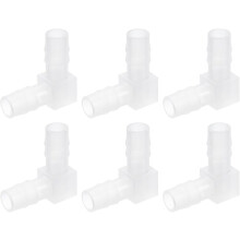 5/16" 90 Degree Elbow Hose Barb, 6pcs L-Shaped Aquarium Air Valve Connector Tubing for Fish Tank Pond Air Line