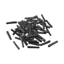 Rubber End Caps, 60Pcs Round Screw Thread Protector 1.5mm Dia Bolt Cap Covers Hole Plugs for Tubing Pipe Rod Nut Furniture, Black