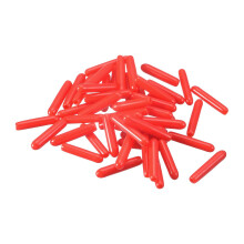 Rubber End Caps, 50Pcs Round Screw Thread Protector 1.8mm Dia Bolt Cap Covers Hole Plugs for Tubing Pipe Rod Nut Furniture, Red