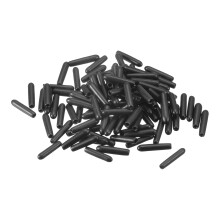 Rubber End Caps, 100Pcs Round Screw Thread Protector 1.6mm Dia Bolt Cap Covers Hole Plugs for Tubing Pipe Rod Nut Furniture, Black