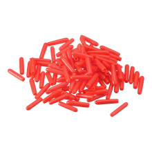 Rubber End Caps, 100Pcs Round Screw Thread Protector 1.6mm Dia Bolt Cap Covers Hole Plugs for Tubing Pipe Rod Nut Furniture, Red