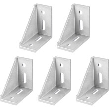 5Pcs Inside Corner Bracket Gusset, 77x77x36mm 4080 Angle Connectors for 4040/4080 Series Aluminum Extrusion Profile Silver