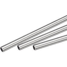 304 Stainless Steel Capillary Tube, OD 5.5mm x 0.2mm Wall Thick 250mm Length Metal Tubing for Industry Machinery, 3Pcs