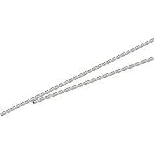304 Stainless Steel Capillary Tube, OD 1.5mm x 0.2mm Wall Thick 250mm Length Metal Tubing for Industry Machinery, 2Pcs