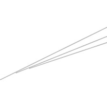 304 Stainless Steel Capillary Tube, OD 0.5mm x 0.1mm Wall Thick 250mm Length Metal Tubing for Industry Machinery, 3Pcs