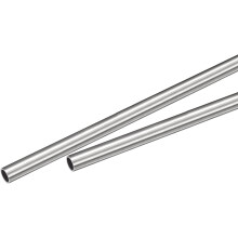 304 Stainless Steel Capillary Tube, OD 5mm x 0.1mm Wall Thick 250mm Length Metal Tubing for Industry Machinery, 2Pcs