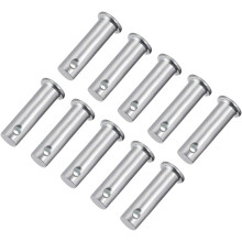 Single Hole Clevis Pins,10mm x 35mm Flat Head Zinc-Plating Steel 10 Pcs