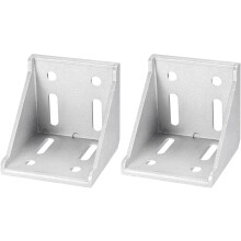 2Pcs Inside Corner Bracket Gusset, 78x78x79mm 8080 Angle Connectors for 4080/8080 Series Aluminum Extrusion Profile Silver