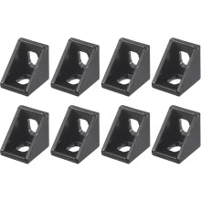 8Pcs Inside Corner Bracket Gusset, 20x20x17mm 2020 Angle Connectors for 2020 Series Aluminum Extrusion Profile Black