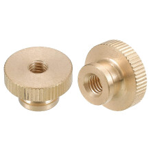 Knurled Thumb Nuts, 4pcs M6 x D20mm x H12mm Brass Knurled Nut with Collar High Head Through Hole Adjusting Nuts for 3D Printer Parts
