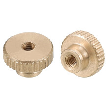 Knurled Thumb Nuts, 10pcs M3 x D11mm x H6.5mm Brass Knurled Nut with Collar High Head Through Hole Adjusting Nuts for 3D Printer Parts