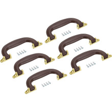 Luggage Handles, 6Pcs 155mm/6.1inch Plastic Pull Handle Suitcase Case Replacement Handles with Screws for Case Suitcase Toolbox, Wine Red