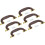 Luggage Handles, 6Pcs 155mm/6.1inch Plastic Pull Handle Suitcase Case Replacement Handles with Screws for Case Suitcase Toolbox, Wine Red 1