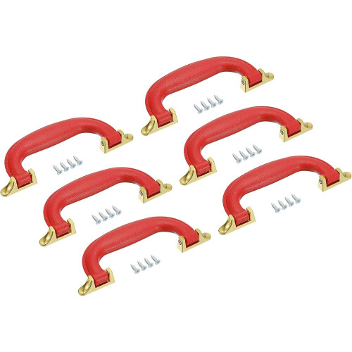 Luggage Handles, 6Pcs 155mm/6.1inch Plastic Pull Handle Suitcase Case Replacement Handles with Screws for Case Suitcase Toolbox, Red