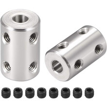 5mm to 5mm Bore Rigid Coupling Set Screw L22XD14 Stainless Steel,Shaft Coupler Connector,Motor Accessories,2pcs