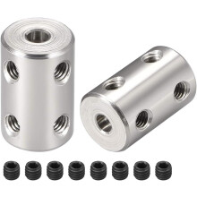 4mm to 4mm Bore Rigid Coupling Set Screw L22XD14 Stainless Steel,Shaft Coupler Connector for 3D Printers, Motor Accessories,2pcs