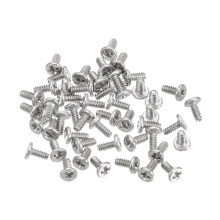 M1-0.25 x 2mm 100Pcs Flat Round Head Screws 304 Stainless Steel Phillips Drive Machine Screws Hardware Fastener for Furniture Connection