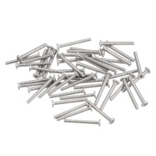 M1.2-0.25 x 10mm 100Pcs Flat Round Head Screws 304 Stainless Steel Phillips Drive Machine Screws Hardware Fastener for Furniture Connection