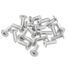 M3-0.5 x 8mm 20Pcs Flat Round Head Screws 304 Stainless Steel Phillips Drive Machine Screws Hardware Fastener for Furniture Connection