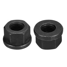 3/4-10 Flange Hex Nuts, 2pcs Grade 10.9 Carbon Steel Black Oxide Finished Hex Flange Nuts for Machinery