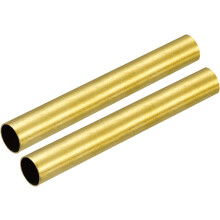 Brass Tube, 13mm OD 0.5mm Wall Thickness 100mm Length Round Pipe Tubing for Industry, DIY Projects 2 Pcs