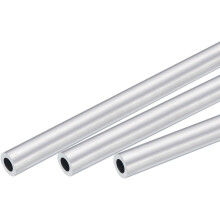 6063 Aluminum Round Tube 12mm OD 7mm Inner Dia 300mm Length Pipe Tubing 3 Pcs