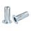 M8 Multi-Grip Rivet Nuts, 5pcs Pre-Bulbed Shank Flat Head Threaded Insert Nut Carbon Steel Plus Nuts for Construction Industrial 1