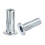 M6 Multi-Grip Rivet Nuts, 25pcs Pre-Bulbed Shank Flat Head Threaded Insert Nut Carbon Steel Plus Nuts for Construction Industrial 1