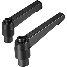 M6 & M8 Handle Adjustable Clamping Lever Thread Push Button Ratchet Female Threaded Stud 16 Pcs
