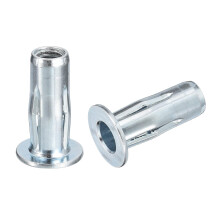 5/16-18 Multi-Grip Rivet Nuts, 10pcs Pre-Bulbed Shank Flat Head Threaded Insert Nut Carbon Steel Plus Nuts for Construction Industrial