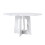 (White, MDF) 47.24" Round Farmhouse Dining Table, White Marble Finish 12
