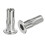 M6 Multi-Grip Rivet Nuts, 6pcs Pre-Bulbed Shank Flat Head Threaded Insert Nut 304 Stainless Steel Plus Nuts for Construction Industrial 1