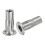 M5 Multi-Grip Rivet Nuts, 8pcs Pre-Bulbed Shank Flat Head Threaded Insert Nut 304 Stainless Steel Plus Nuts for Construction Industrial 1