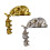 Elefant Mutter Baby Deko Set Harz Gold Farbe 7