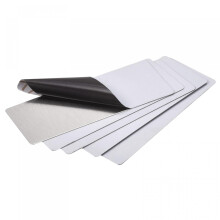 Blank Metal Card 80mm x 30mm x 0.4mm 201 Stainless Steel Plate Brushed Silver Tone 10 Pcs