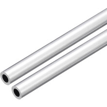 6063 Aluminum Round Tube, 10mm OD 6mm Inner Dia 200mm Length Pipe Tubing for Industry DIY Projects, 2 Pcs
