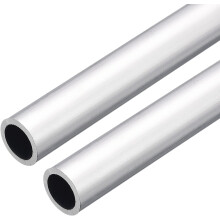 6063 Aluminum Round Tube, 19mm OD 15mm Inner Dia 200mm Length Pipe Tubing for Industry DIY Projects, 2 Pcs