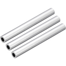 6063 Aluminum Round Tube, 10mm OD 6mm Inner Dia 100mm Length Pipe Tubing for Industry DIY Projects, 3 Pcs
