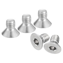 #10-32x5/16 Flat Countersunk Head Socket Cap Screws, 50Pcs 304 Stainless Steel Hex Socket Flat Head Screws, Full Thread, Countersunk Bolts