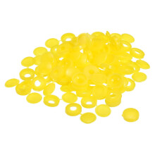 200Pcs 5mm Hinged Screw Cover Caps Plastic Fold Screw Snap Covers Washer Flip Screw Protection Cover for M3 M4 M5 Screws, Yellow