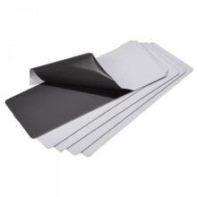 Blank Metal Card 80mm x 30mm x 0.4mm 201 Stainless Steel Plate Brushed Dark Gray 15 Pcs