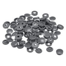 100Pcs 5mm Hinged Screw Cover Caps Plastic Fold Screw Snap Covers Washer Flip Screw Protection Cover for M3 M4 M5 Screws, Dark Gray