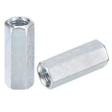 2pcs M14x19x50mm Coupling Nuts - Galvanized Carbon Steel Hex Threaded Rod Coupler for Furniture, Electronic, Industrial