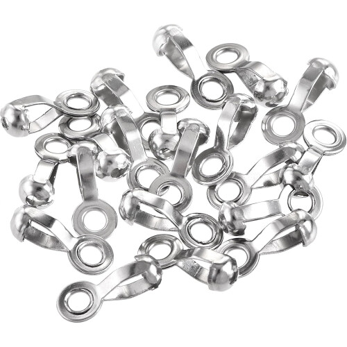 Ball Chain Connector, 4mm 4.5mm Pull Loop Crimp Link Stainless Steel Connection, Pack of 20