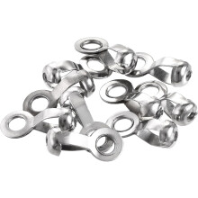 Ball Chain Connector, 6mm 6.5mm Pull Loop Crimp Link Stainless Steel Connection, Pack of 10