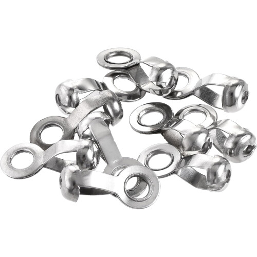 Ball Chain Connector, 6mm 6.5mm Pull Loop Crimp Link Stainless Steel Connection, Pack of 10