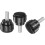 100pcs M4 x 10mm Male Thread Knurled Knobs, Thumb Screws Clamping Knobs Grip Plastic Round Head Hand Knobs Thumbscrews, Black 1