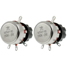 a11121400ux0234 150K Ohm 2W Electrical Rotary Wirewound Pots Potentiometer with Knob (Pack of 2)