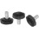 20pcs M4 x 8mm Metric Male Thread Knurled Knobs, Thumb Screw Clamping Knobs Grip Plastic Handle Hand Knobs with Threaded Stud, Black 1