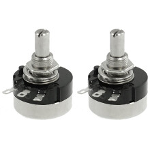 a11121400ux0235 200K Ohm 2W Electrical Variable Resistor Rotary Potentiometer (Pack of 2)